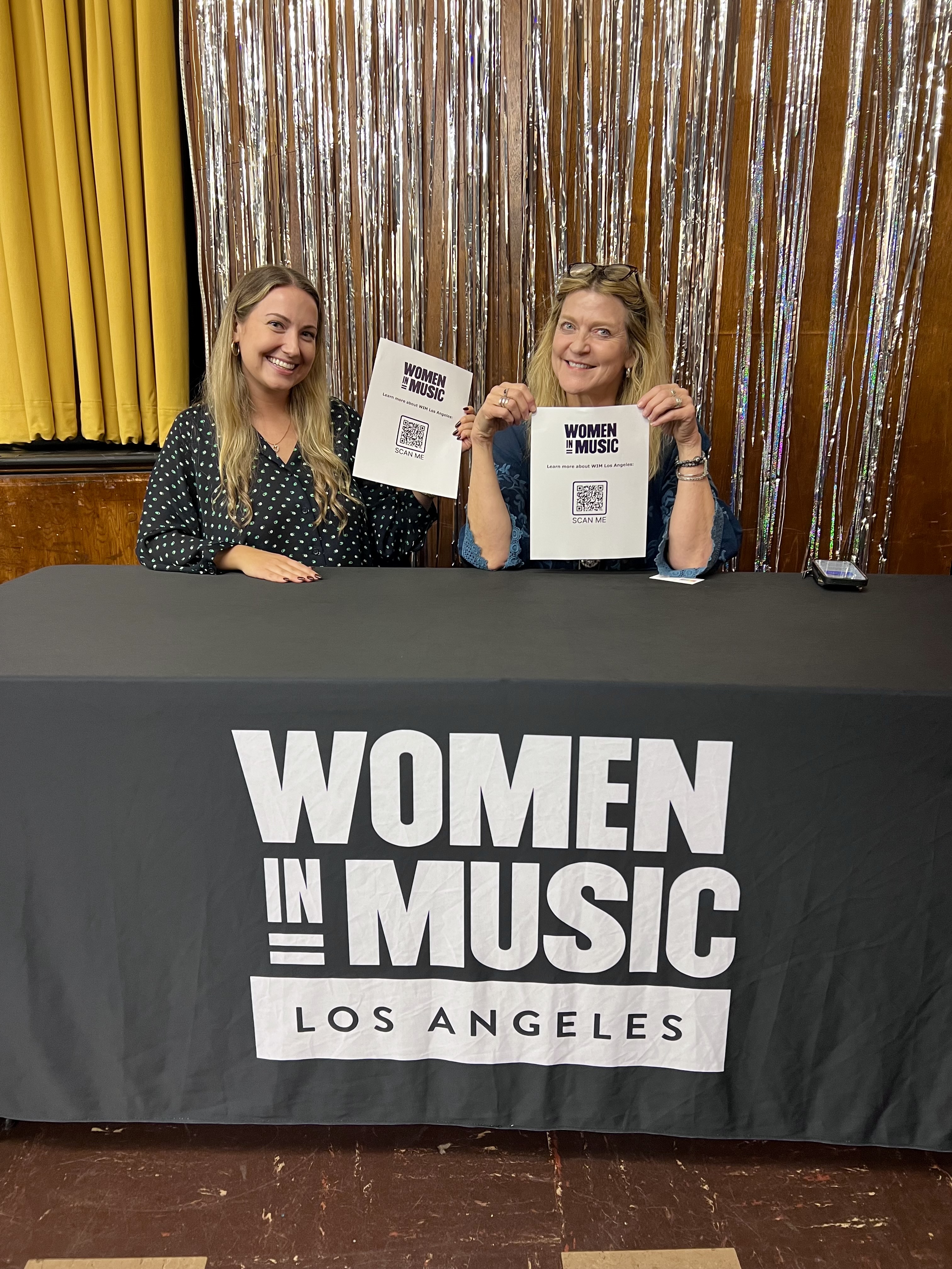 Ally at the Women in Music LA registration table